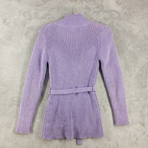 GAP Sweater Cardigan Size XXL(14-16) Button Closure Lavender Knit Fall Winter - Picture 10 of 12